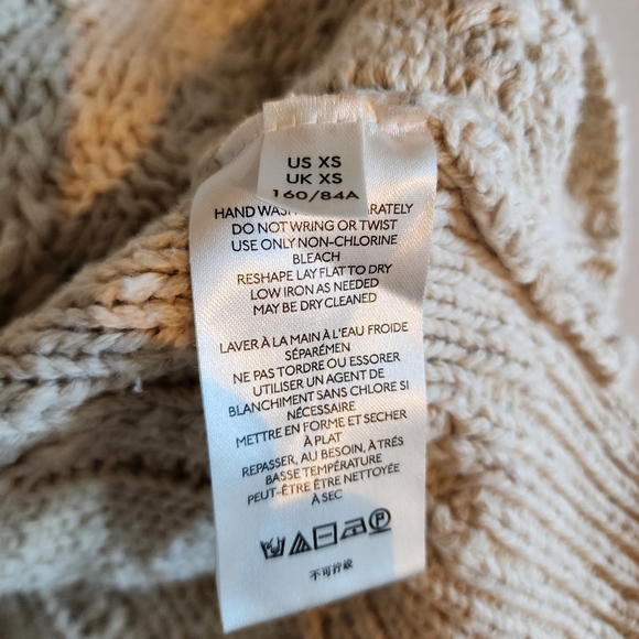 Free People Montana Cream Cardigan Oversized Boho size XS - Picture 9 of 14